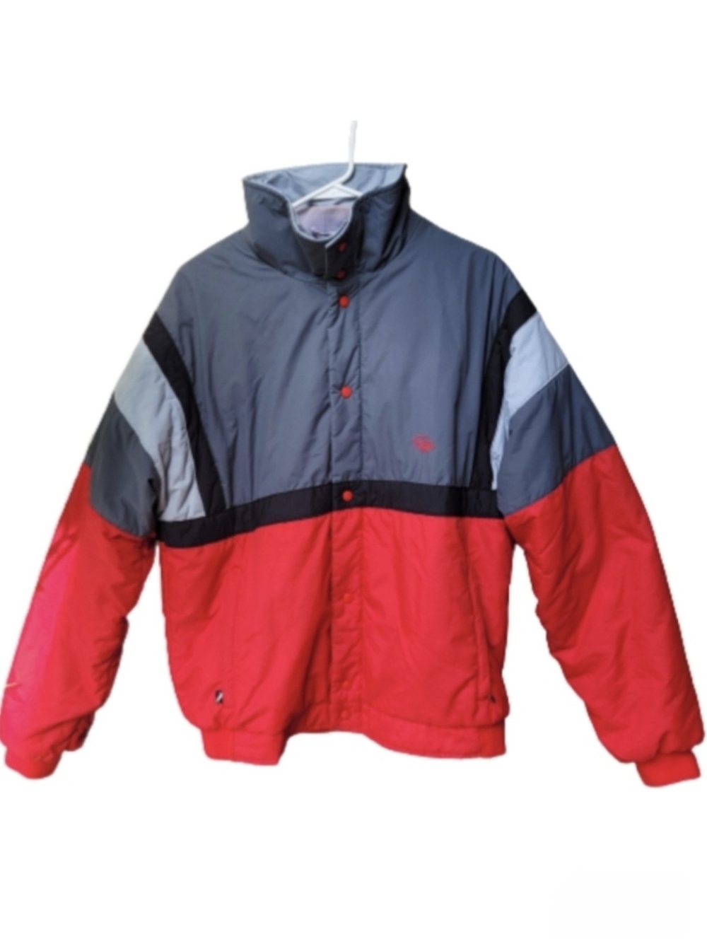 Roffe Vintage Thinslate Color Block Puffy Ski Jacket Size L